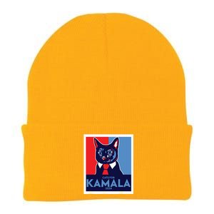 Politically Purrfect Cats For Kamala Harris 2024 President Knit Cap Winter Beanie