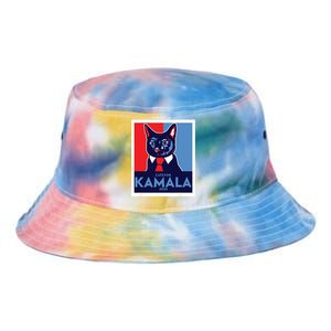 Politically Purrfect Cats For Kamala Harris 2024 President Tie Dye Newport Bucket Hat