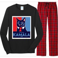 Politically Purrfect Cats For Kamala Harris 2024 President Long Sleeve Pajama Set