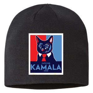 Politically Purrfect Cats For Kamala Harris 2024 President Sustainable Beanie