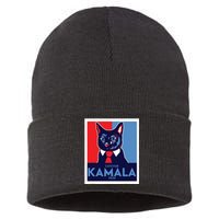 Politically Purrfect Cats For Kamala Harris 2024 President Sustainable Knit Beanie