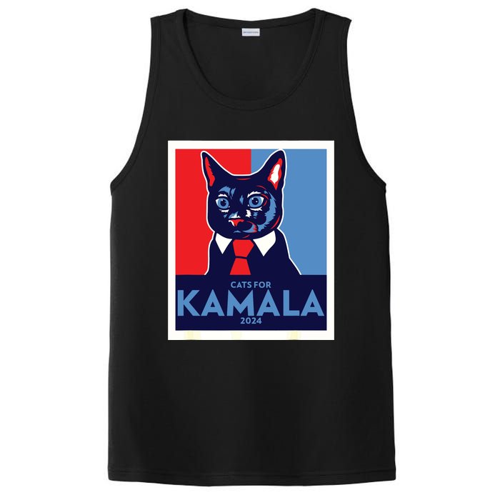 Politically Purrfect Cats For Kamala Harris 2024 President PosiCharge Competitor Tank