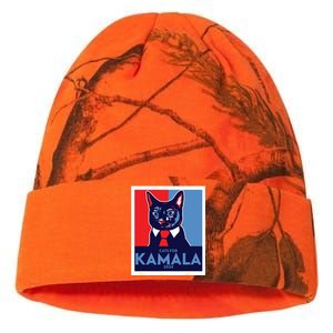 Politically Purrfect Cats For Kamala Harris 2024 President Kati Licensed 12" Camo Beanie