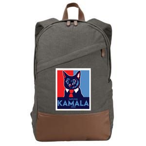 Politically Purrfect Cats For Kamala Harris 2024 President Cotton Canvas Backpack