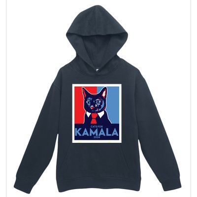 Politically Purrfect Cats For Kamala Harris 2024 President Urban Pullover Hoodie