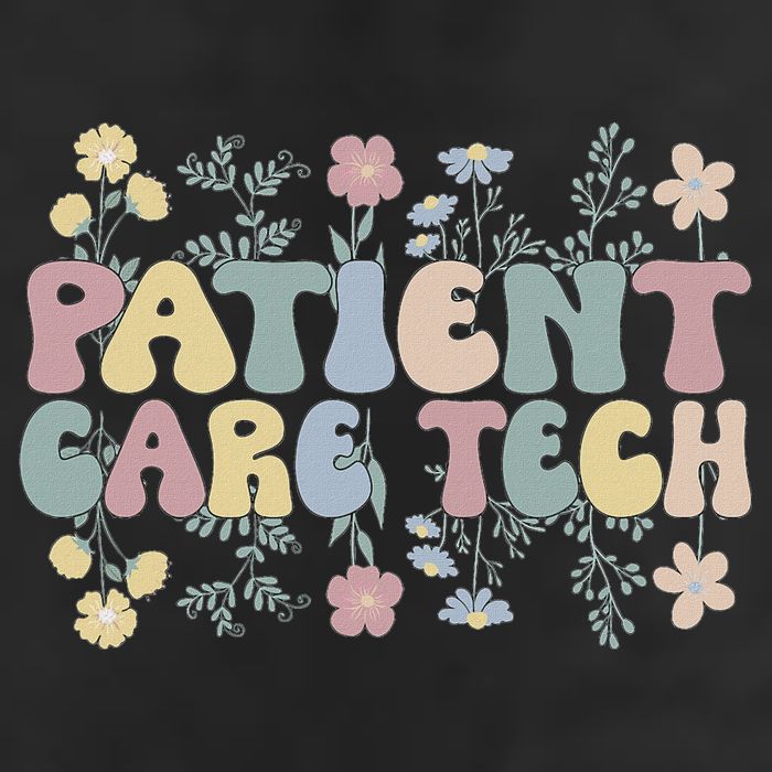 Pct Patient Care Tech Patient Care Technician 7 Panel Mesh Trucker Snapback Hat
