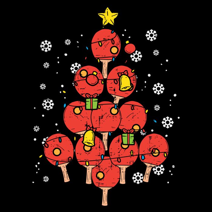 Ping Pong Christmas Tree Xmas Pajamas Pjs Table Tennis Cool Gift Impact Tech Backpack