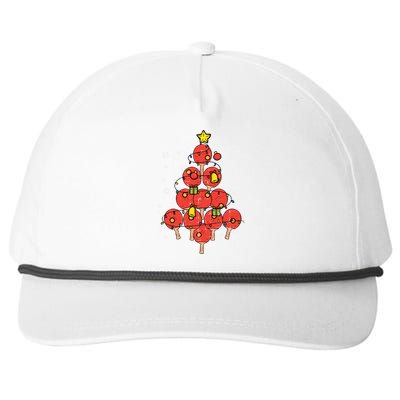 Ping Pong Christmas Tree Xmas Pajamas Pjs Table Tennis Cool Gift Snapback Five-Panel Rope Hat