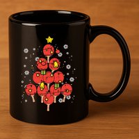 Ping Pong Christmas Tree Xmas Pajamas Pjs Table Tennis Cool Gift 11oz C Handle Ceramic Mug