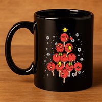 Ping Pong Christmas Tree Xmas Pajamas Pjs Table Tennis Cool Gift 11oz C Handle Ceramic Mug