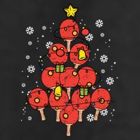 Ping Pong Christmas Tree Xmas Pajamas Pjs Table Tennis Cool Gift 25L Jumbo Tote