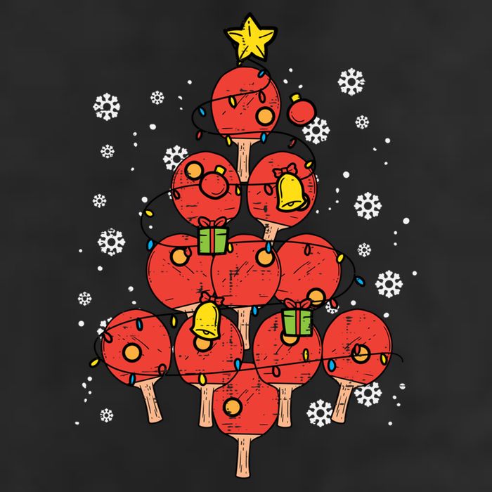 Ping Pong Christmas Tree Xmas Pajamas Pjs Table Tennis Cool Gift 25L Jumbo Tote