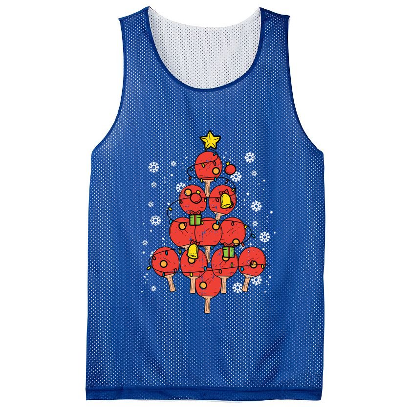 Ping Pong Christmas Tree Xmas Pajamas Pjs Table Tennis Cool Gift Mesh Reversible Basketball Jersey Tank