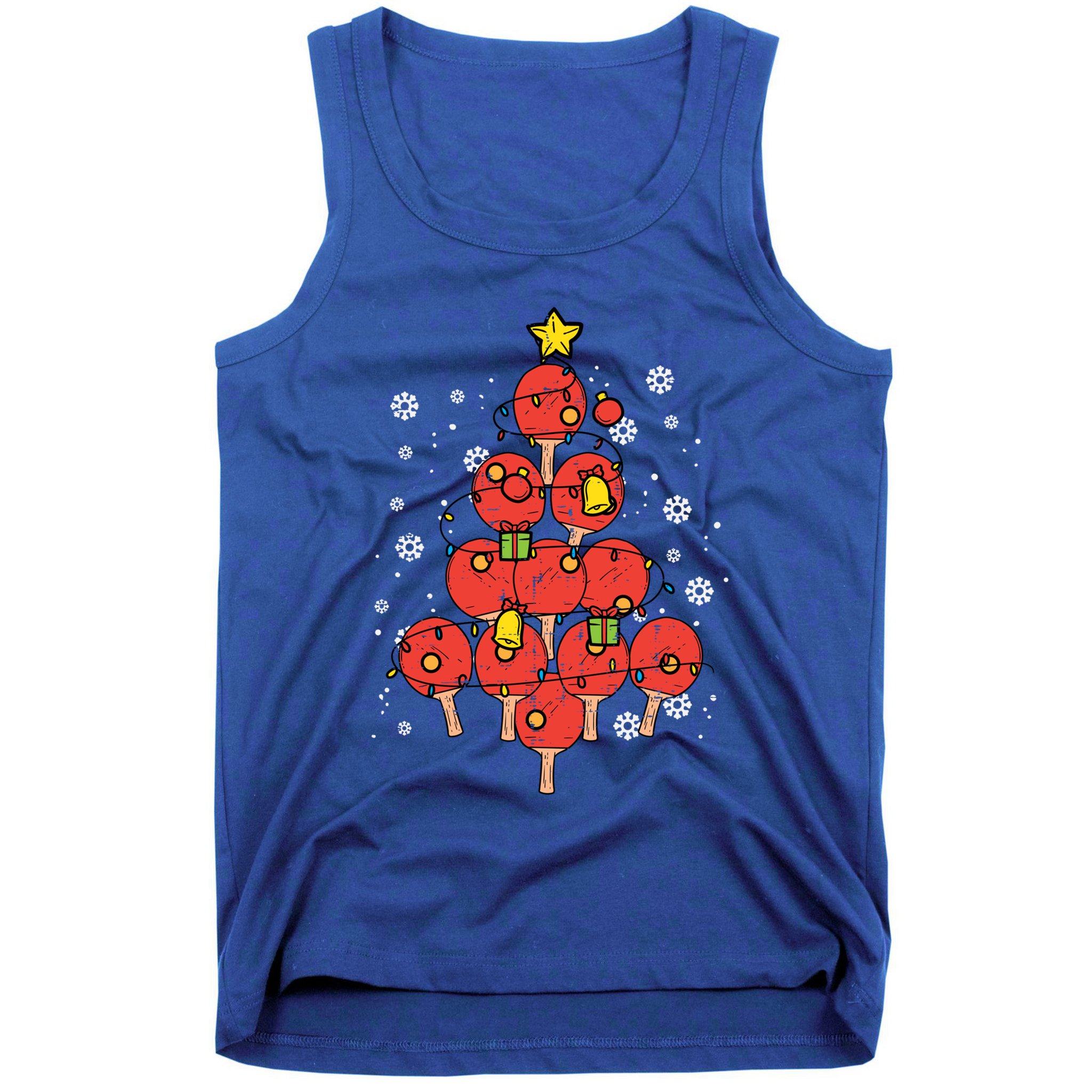Ping Pong Christmas Tree Xmas Pajamas Pjs Table Tennis Cool Gift Tank Top