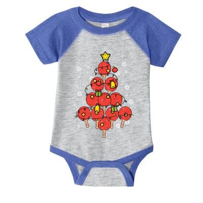 Ping Pong Christmas Tree Xmas Pajamas Pjs Table Tennis Cool Gift Infant Baby Jersey Bodysuit