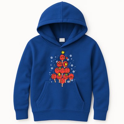 Ping Pong Christmas Tree Xmas Pajamas Pjs Table Tennis Cool Gift Kids Hoodie