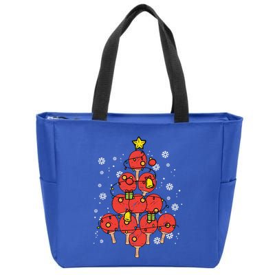Ping Pong Christmas Tree Xmas Pajamas Pjs Table Tennis Cool Gift Zip Tote Bag