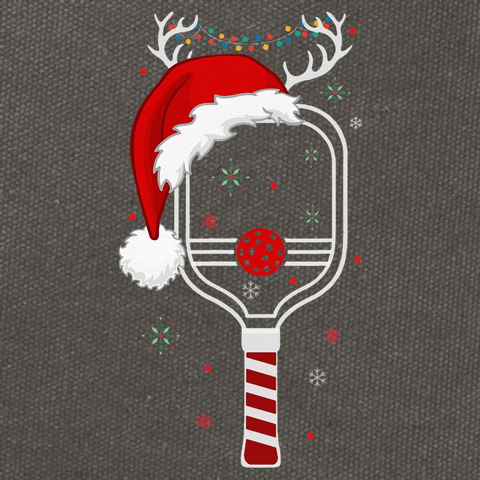 Pickleball Player Christmas Holiday Reindeer Xmas Cotton Canvas Backpack