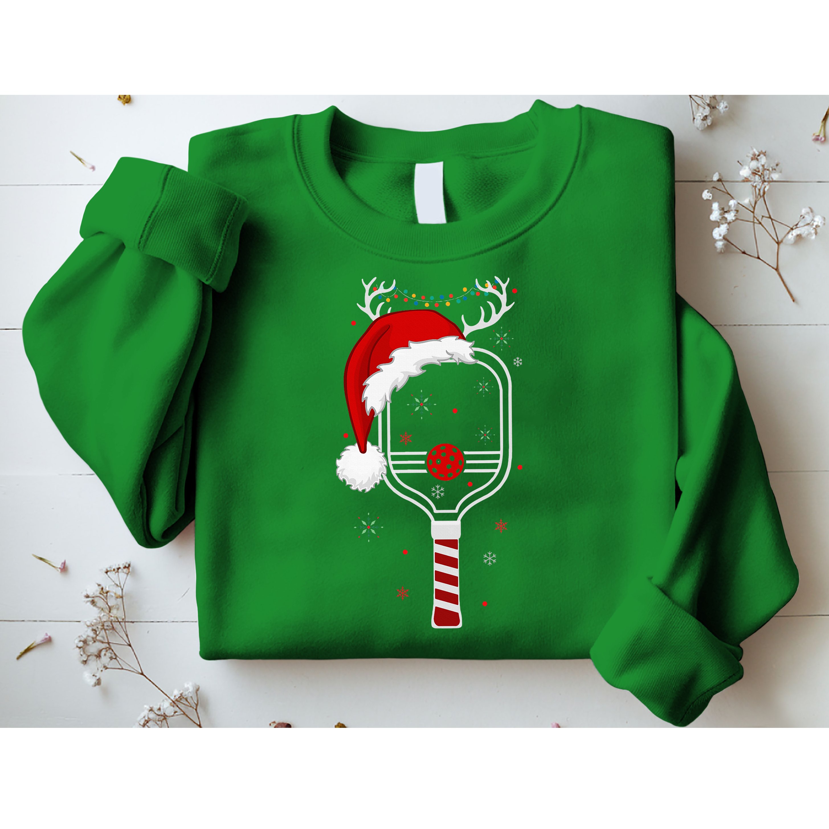 Pickleball Player Christmas Holiday Reindeer Xmas Sweatshirt