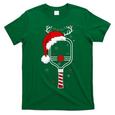 Pickleball Player Christmas Holiday Reindeer Xmas T-Shirt