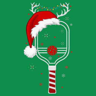 Pickleball Player Christmas Holiday Reindeer Xmas T-Shirt