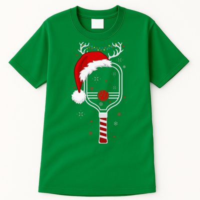 Pickleball Player Christmas Holiday Reindeer Xmas Tall T-Shirt