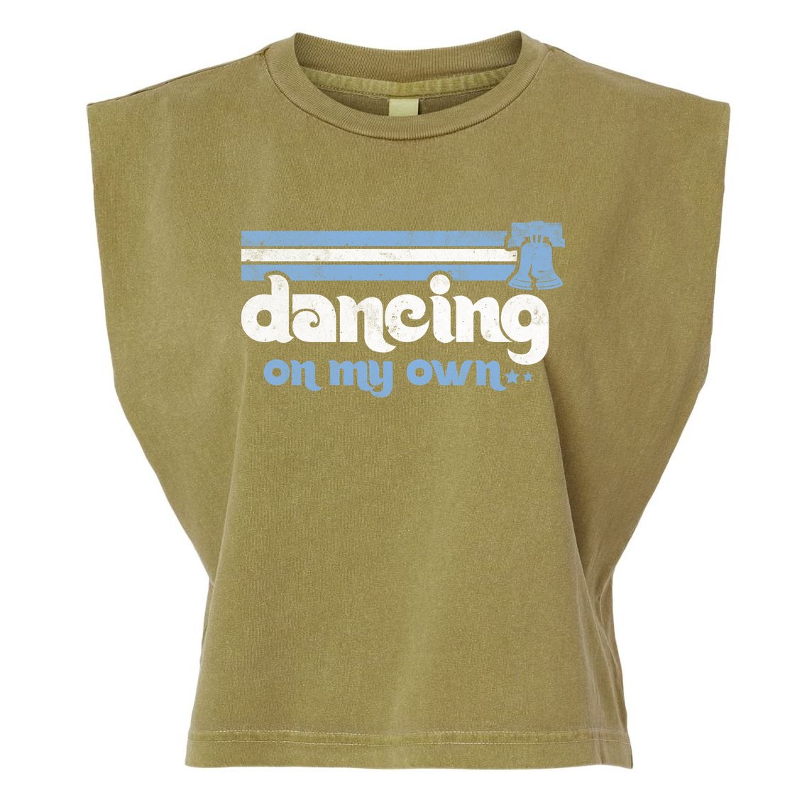Philly Dancing On My Own Philadelphia Baseball Garment-Dyed Women's Muscle Tee