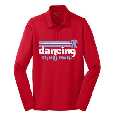 Philly Dancing On My Own Philadelphia Baseball Silk Touch Performance Long Sleeve Polo