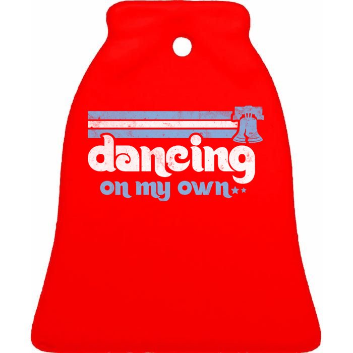 Philly Dancing On My Own Philadelphia Baseball Ceramic Bell Ornament