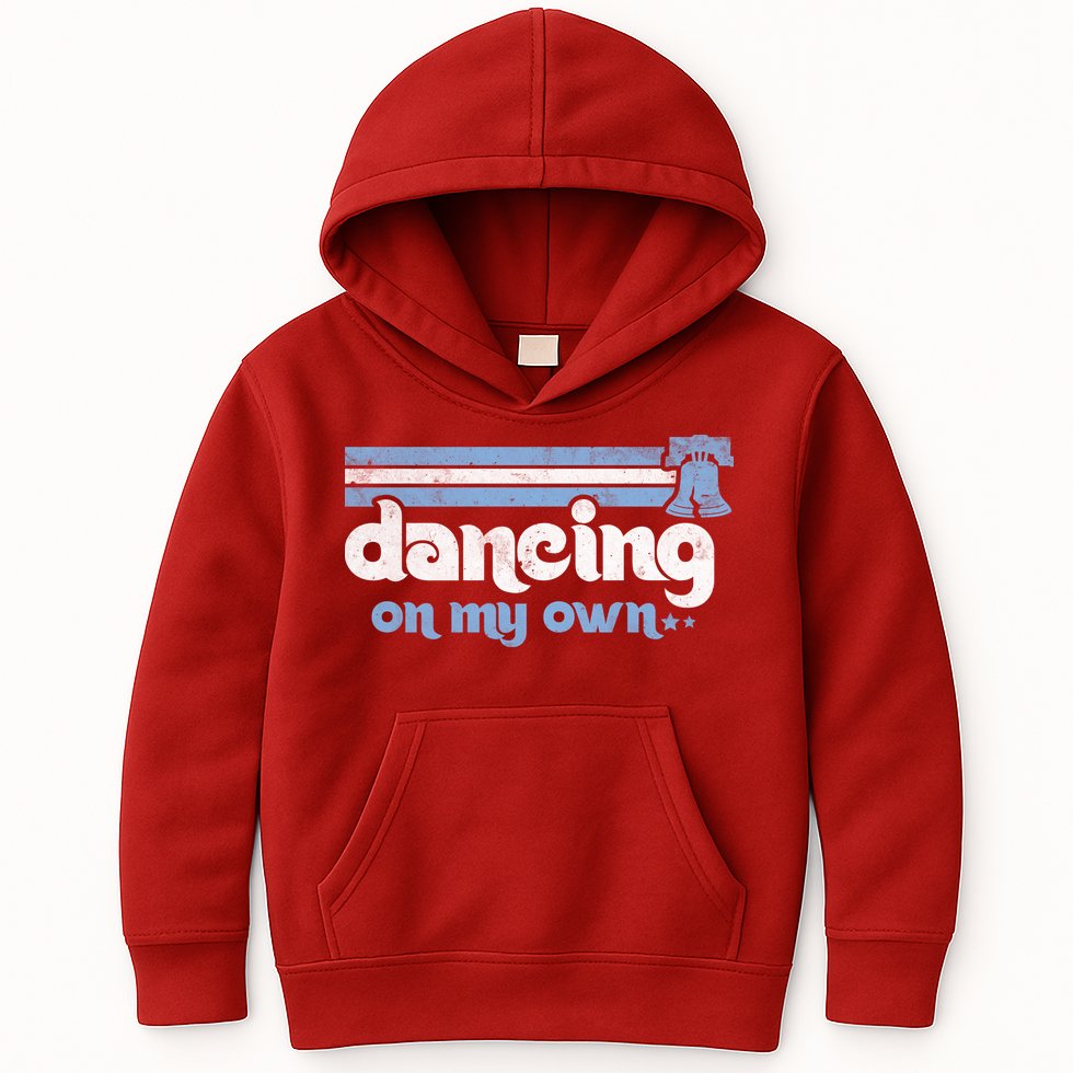 Philly Dancing On My Own Philadelphia Baseball Kids Hoodie