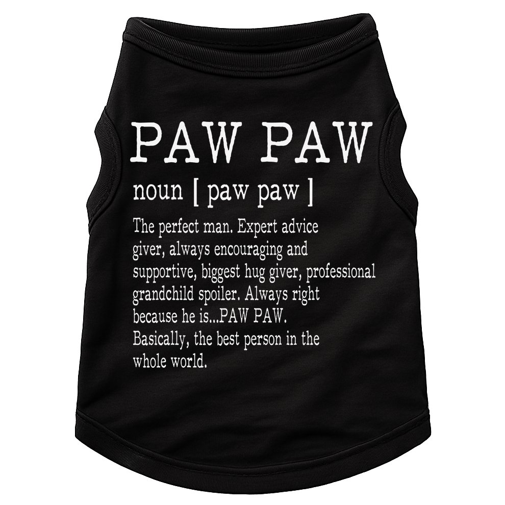 Paw paw Definition Grandpa Father's Day Gifts Doggie Tank