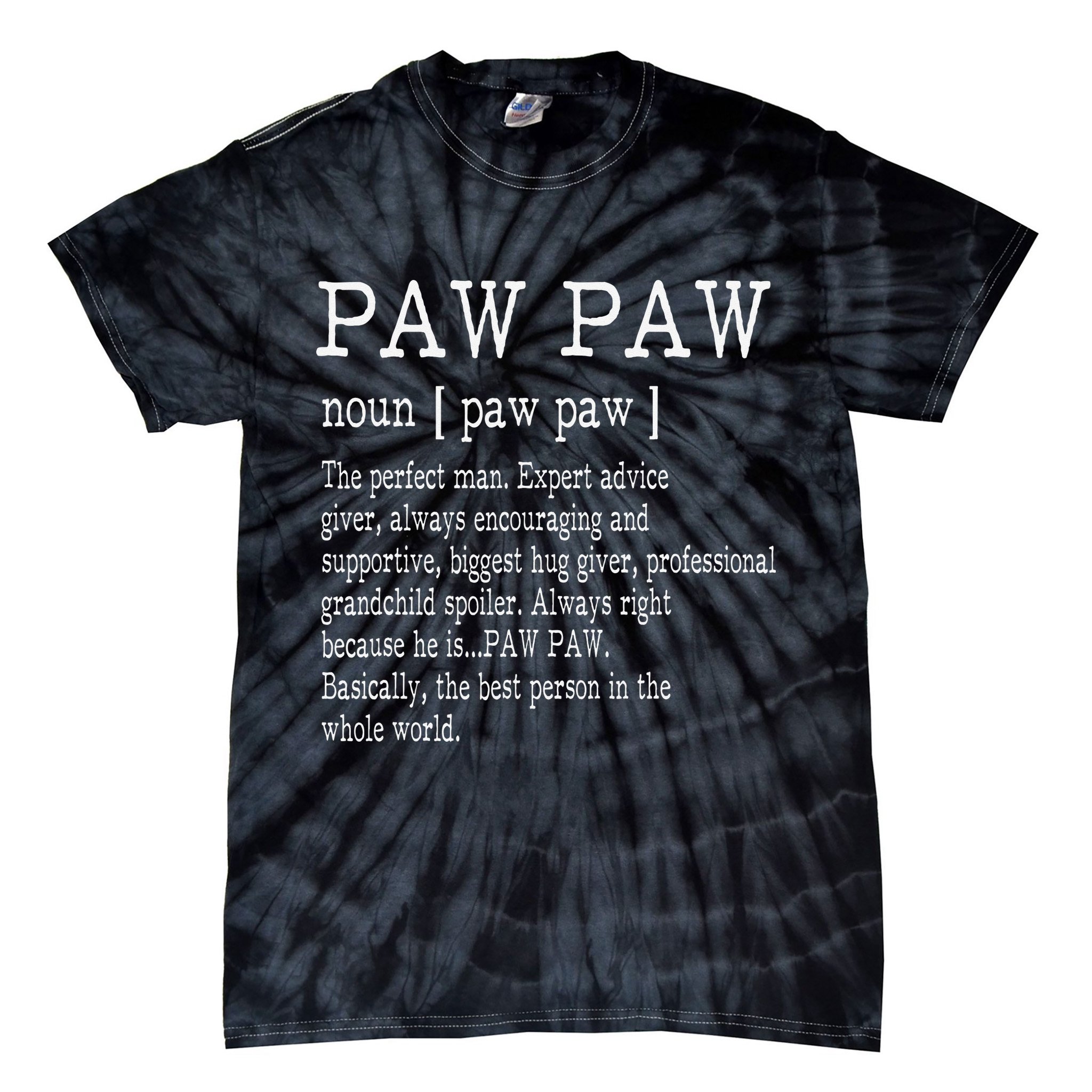 Paw paw Definition Grandpa Father's Day Gifts Tie-Dye T-Shirt