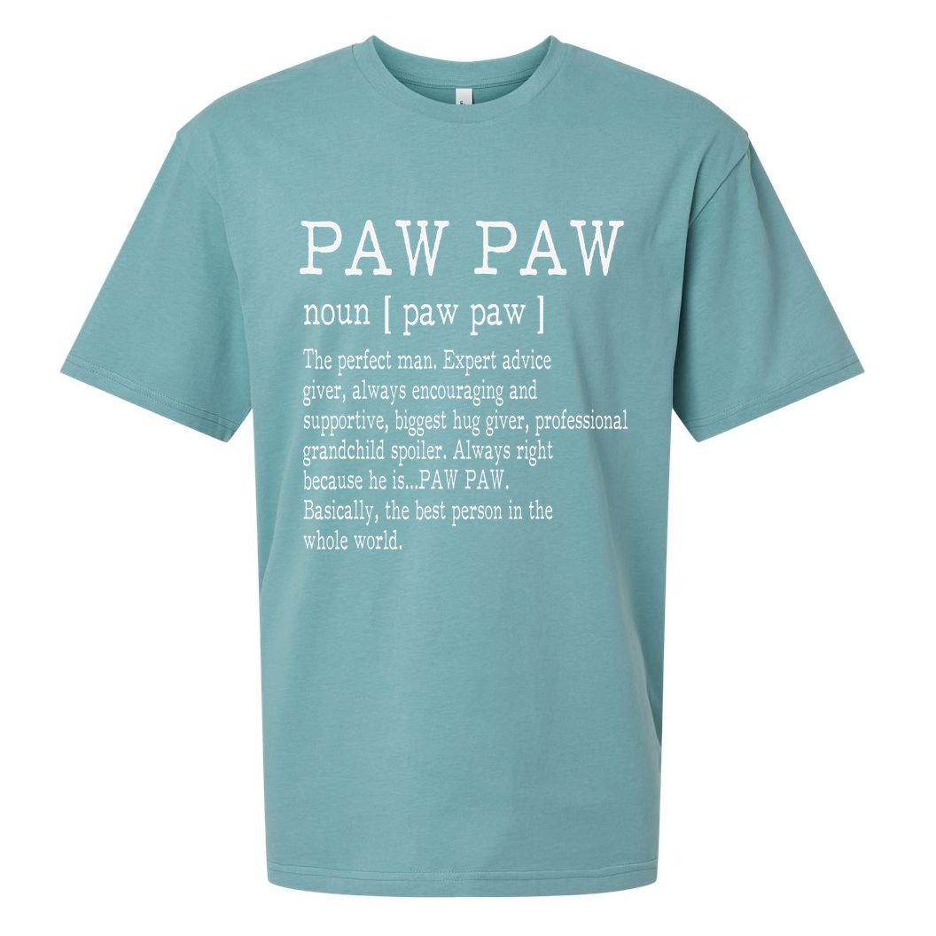 Paw paw Definition Grandpa Father's Day Gifts Sueded Cloud Jersey T-Shirt