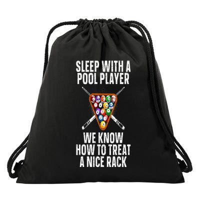 Pool Player Design Drawstring Bag