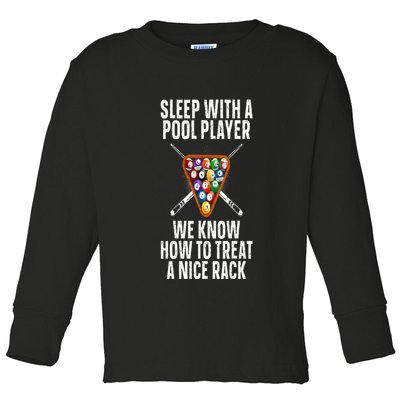 Pool Player Design Toddler Long Sleeve Shirt