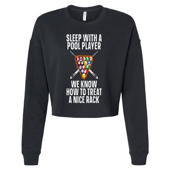 Pool Player Design Cropped Pullover Crew