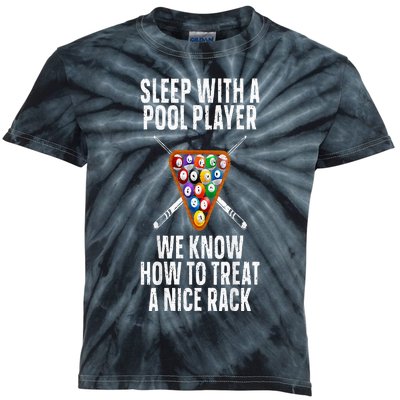 Pool Player Design Kids Tie-Dye T-Shirt