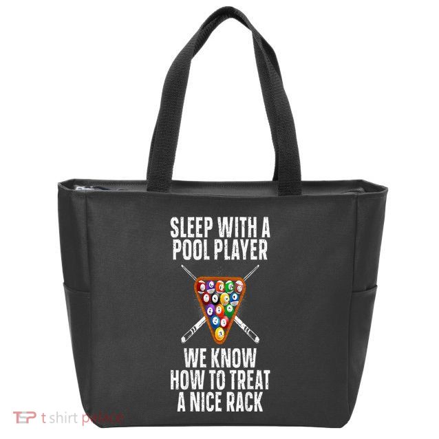 Pool Player Design Zip Tote Bag