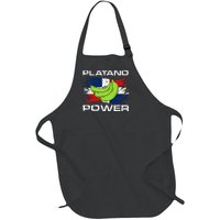 Platano Power Dominican Republic Flag Design Full-Length Apron With Pockets