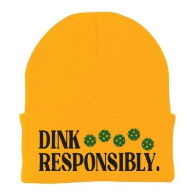 Pickleball Player Dink Responsibly Dont Get Smashed Knit Cap Winter Beanie