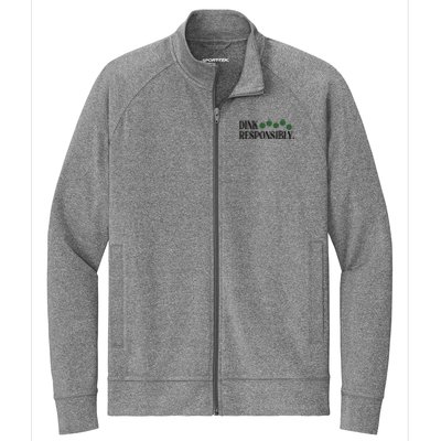 Pickleball Player Dink Responsibly Dont Get Smashed Stretch Full-Zip Cadet Jacket