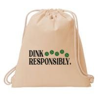 Pickleball Player Dink Responsibly Dont Get Smashed Drawstring Bag