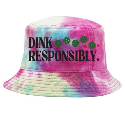 Pickleball Player Dink Responsibly Dont Get Smashed Tie-Dyed Bucket Hat