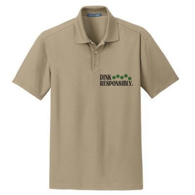 Pickleball Player Dink Responsibly Dont Get Smashed Dry Zone Grid Polo