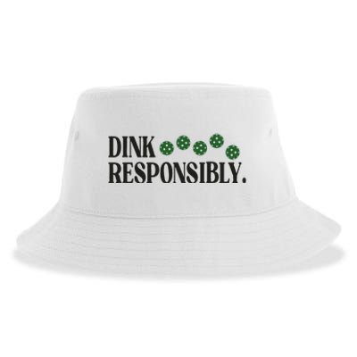 Pickleball Player Dink Responsibly Dont Get Smashed Sustainable Bucket Hat