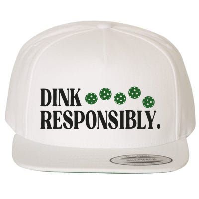 Pickleball Player Dink Responsibly Dont Get Smashed Wool Snapback Cap