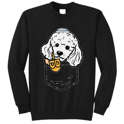 Pocket Poodle Dog Jewish Hanukkah Pajamas Chanukah Pjs Sweatshirt