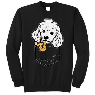 Pocket Poodle Dog Jewish Hanukkah Pajamas Chanukah Pjs Sweatshirt