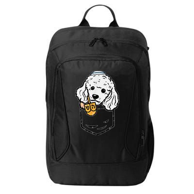 Pocket Poodle Dog Jewish Hanukkah Pajamas Chanukah Pjs City Backpack