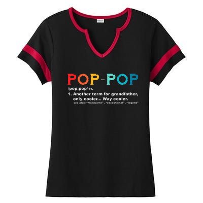 Pop Pop Definition Tee Pops Grandpa Cool Dad Vintage Ladies Halftime Notch Neck Tee